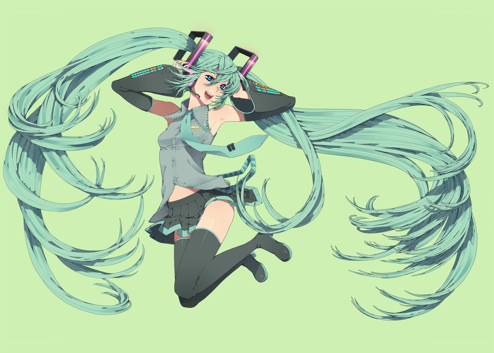 Miku in a dynamic pose