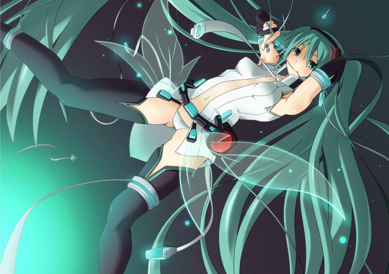 Miku in a dynamic pose