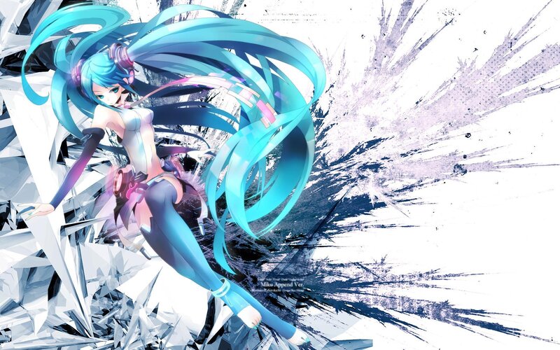 Miku in a dynamic pose