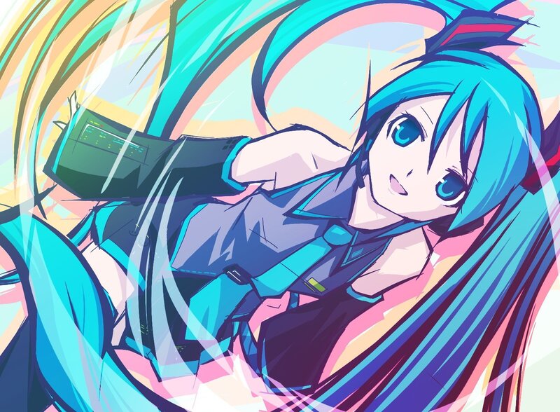 Miku in a dynamic pose