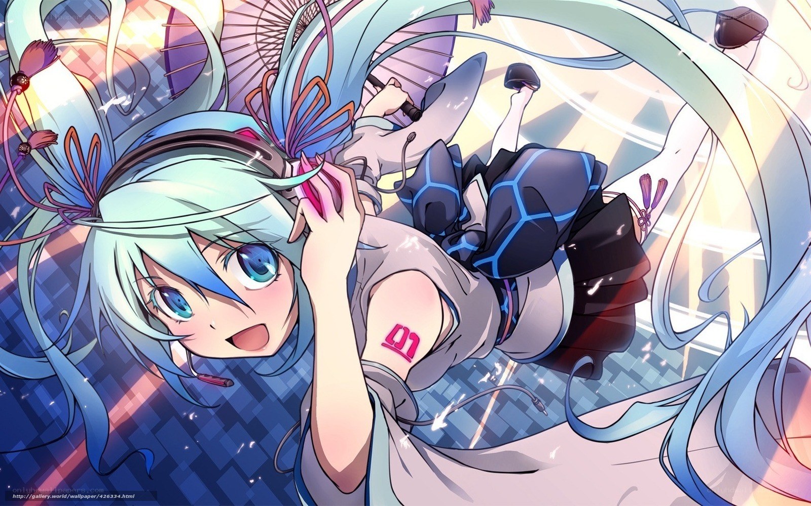 Miku in a dynamic pose