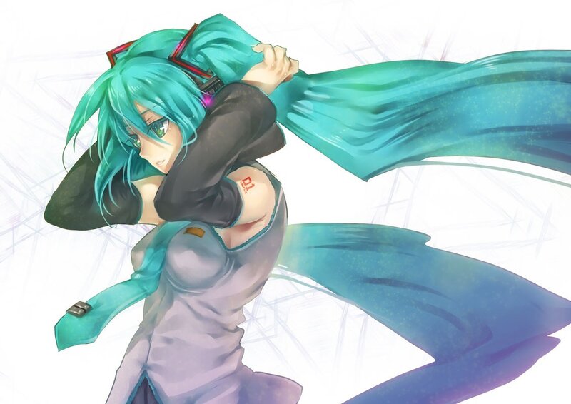 Miku in a dynamic pose