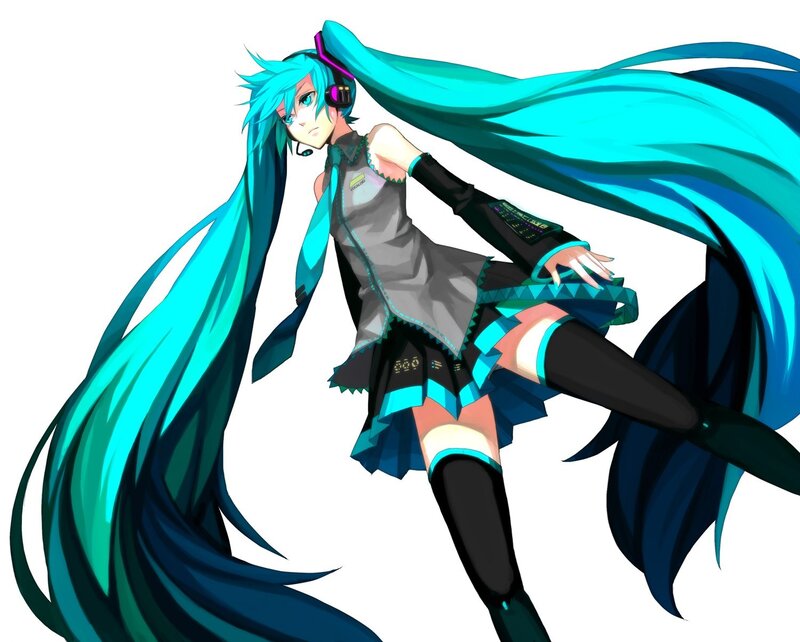 Miku in a dynamic pose