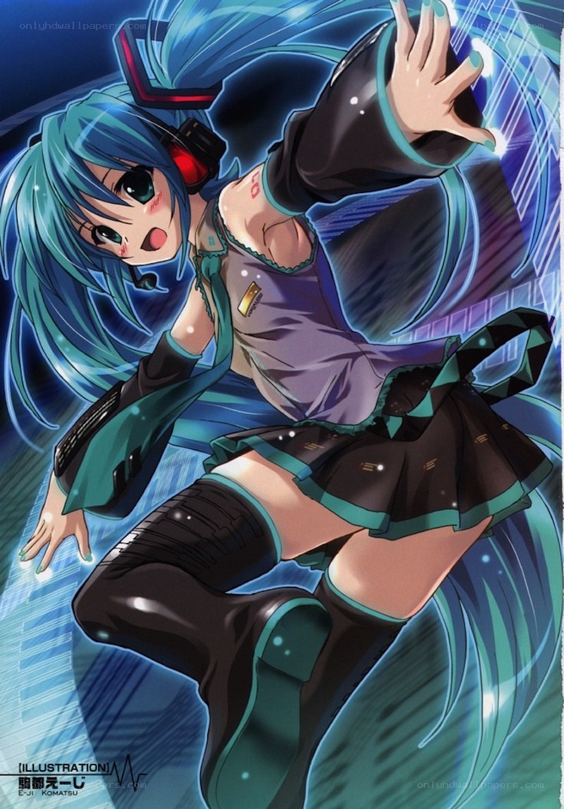 Miku in a dynamic pose
