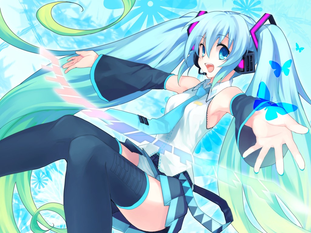 Miku in a dynamic pose