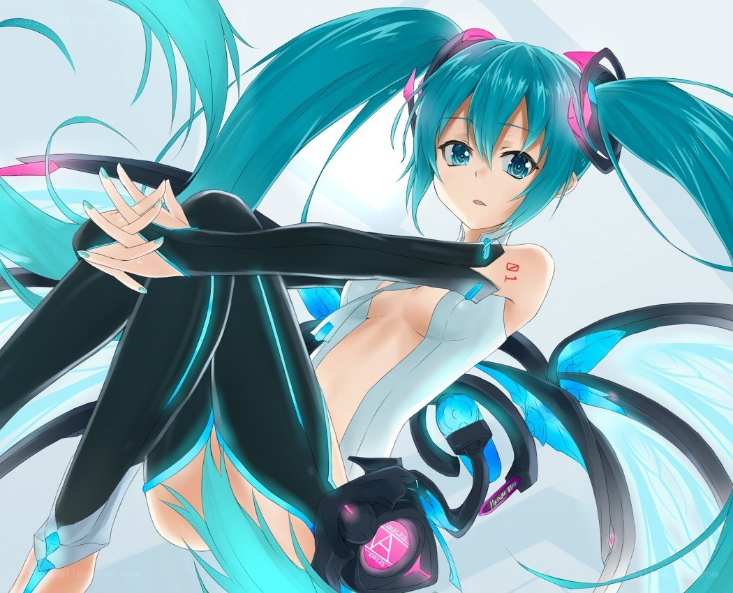 Miku in a dynamic pose