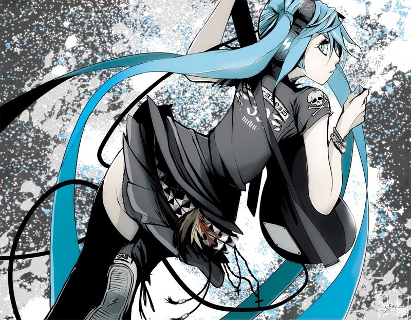 Miku in a dynamic pose