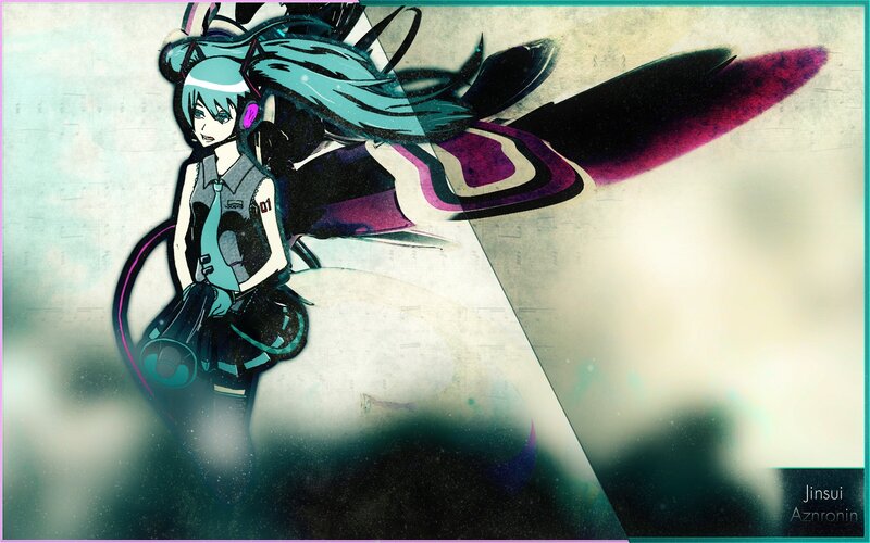 Miku in a dynamic pose