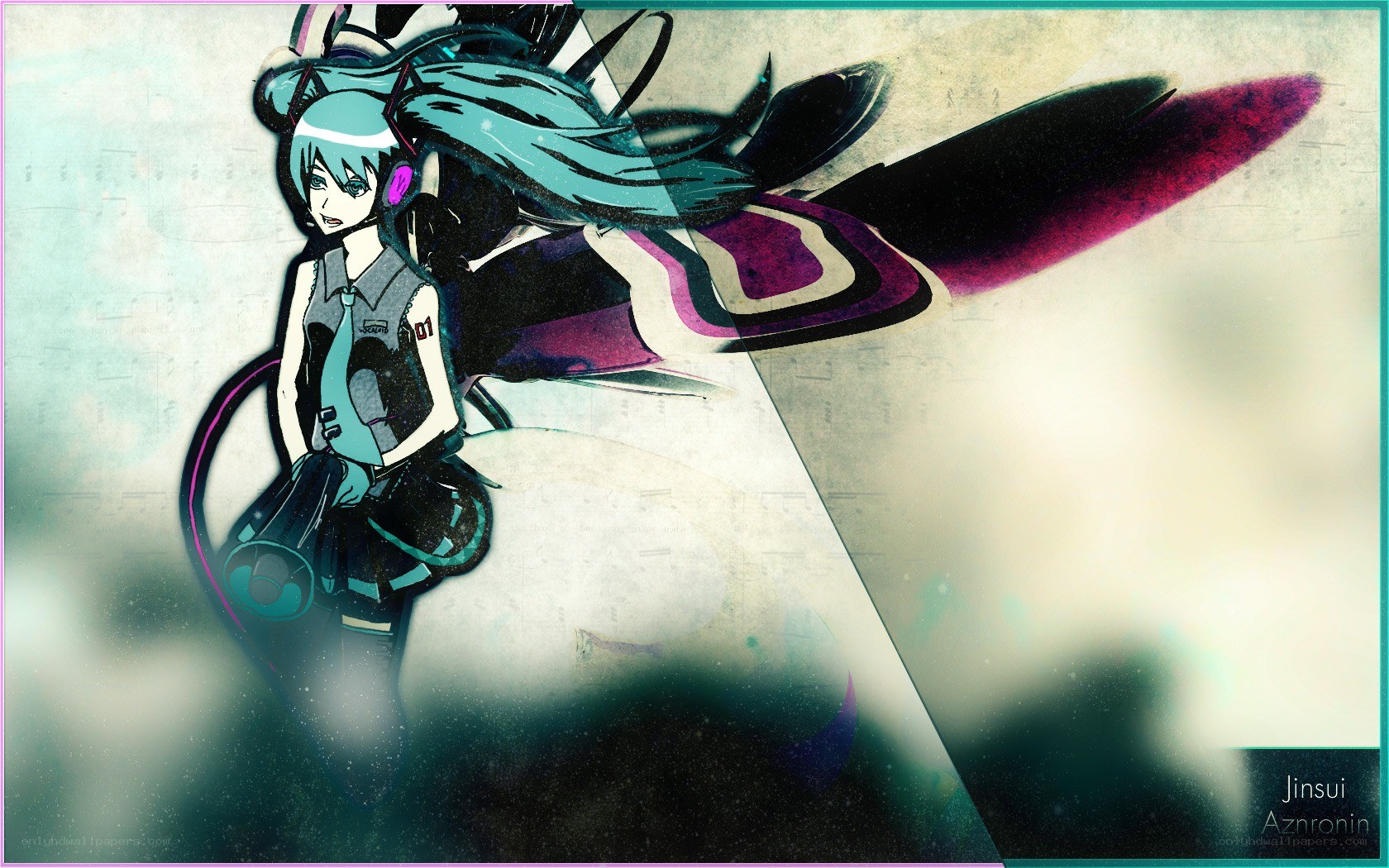 Miku in a dynamic pose