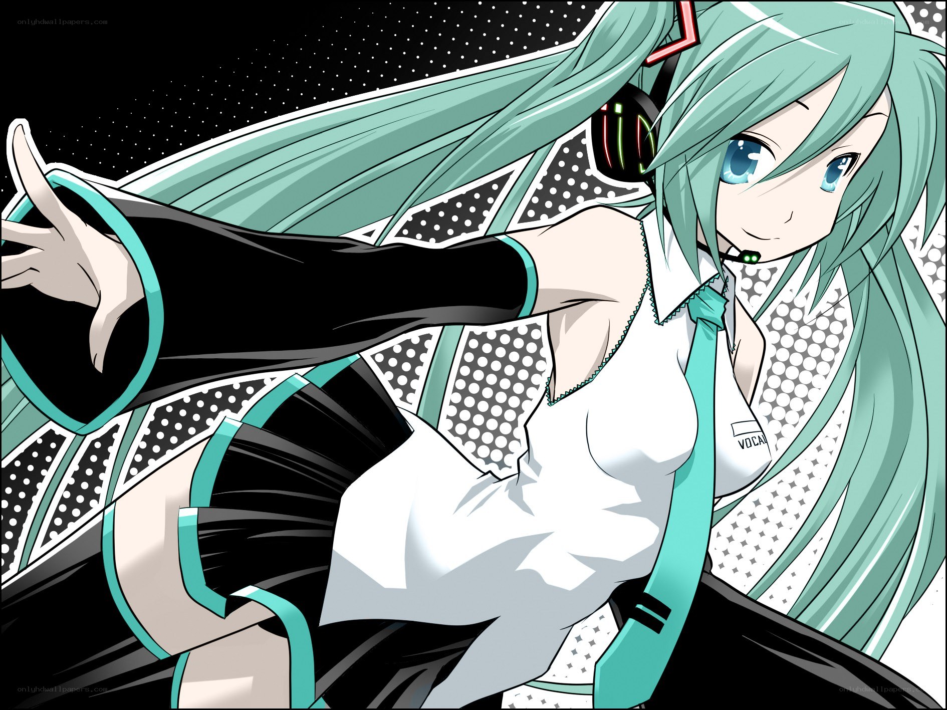 Miku in a dynamic pose
