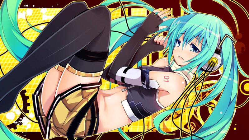 Miku in a dynamic pose