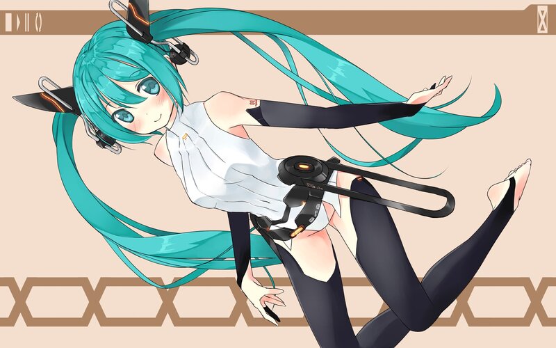 Miku in a dynamic pose