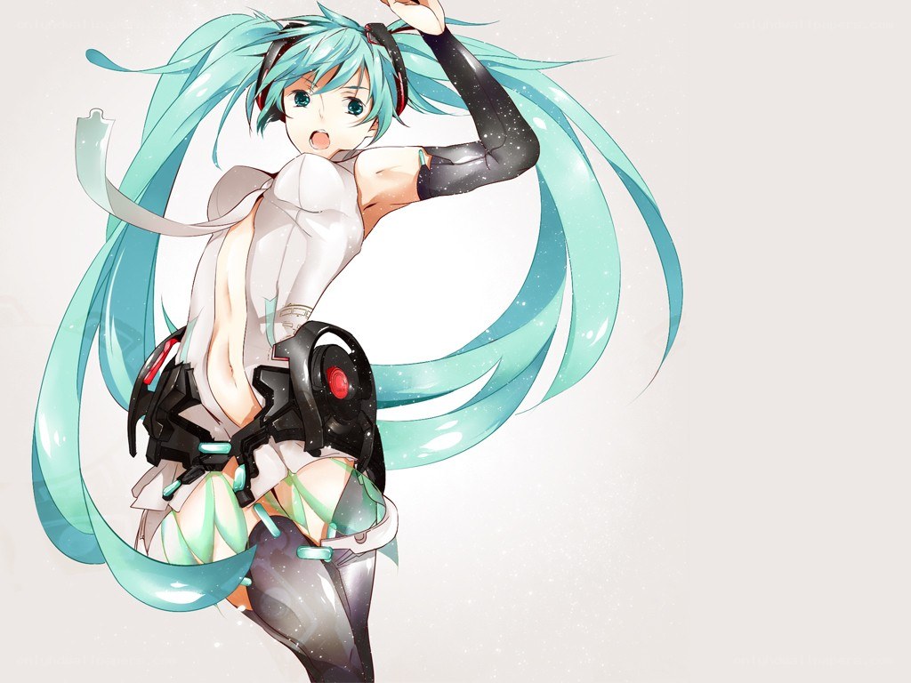 Miku in a dynamic pose