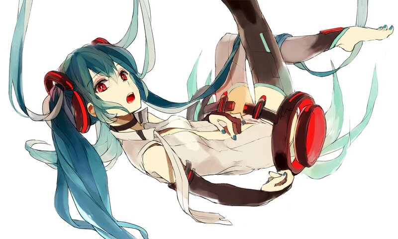 Miku in a dynamic pose