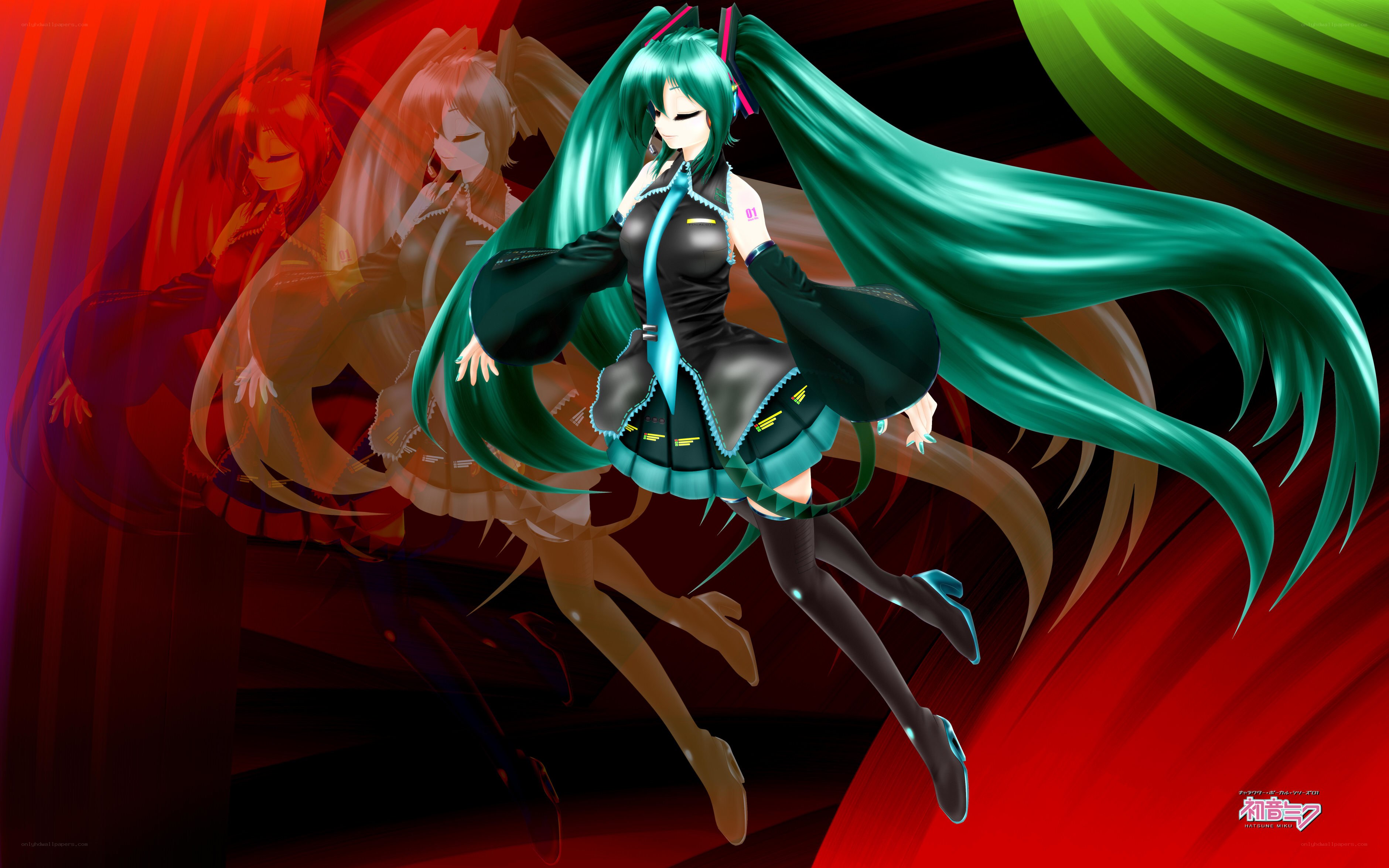 Miku in a dynamic pose