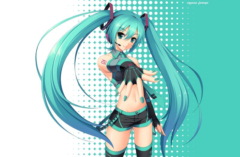 Miku in a dynamic pose