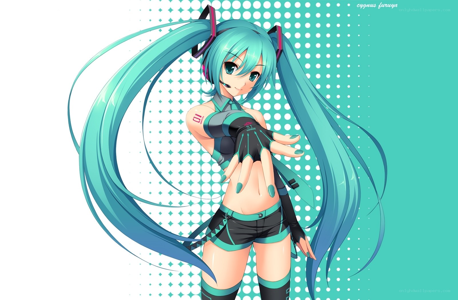 Miku in a dynamic pose