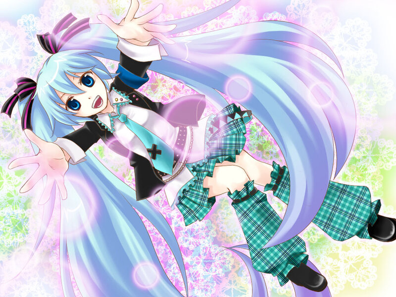 Miku in a dynamic pose