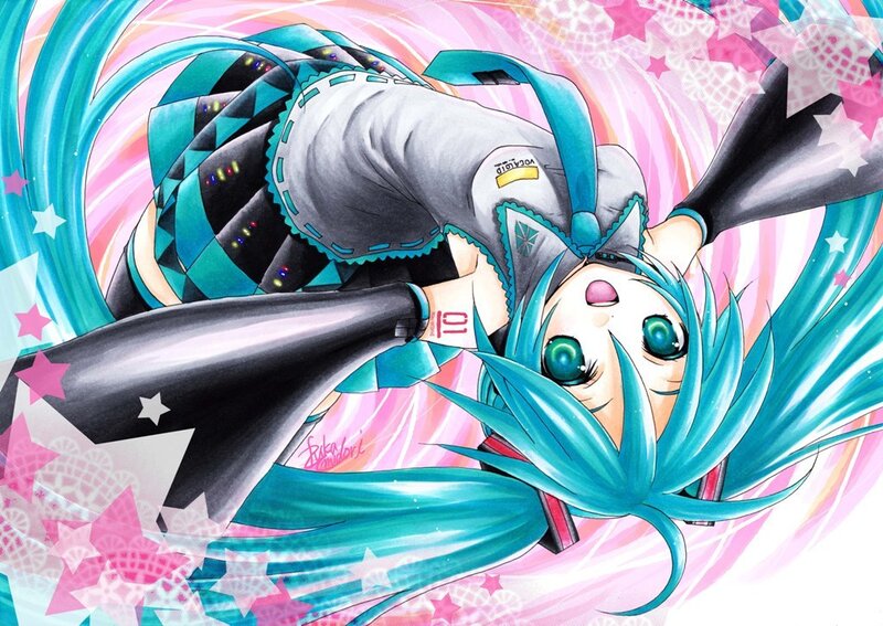 Miku in a dynamic pose