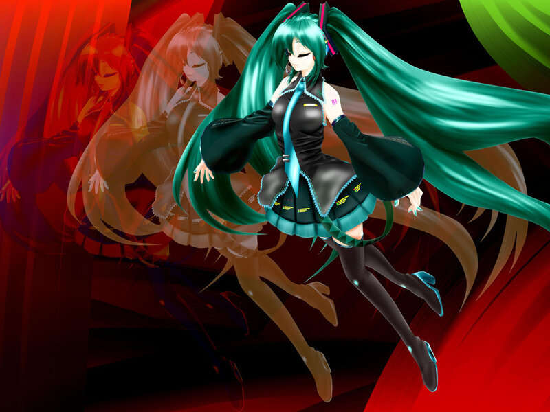 Miku in a dynamic pose