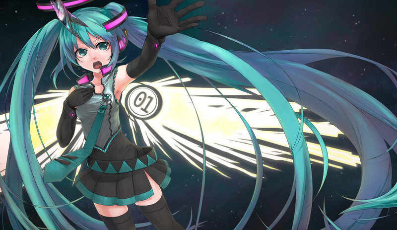 Miku in a dynamic pose