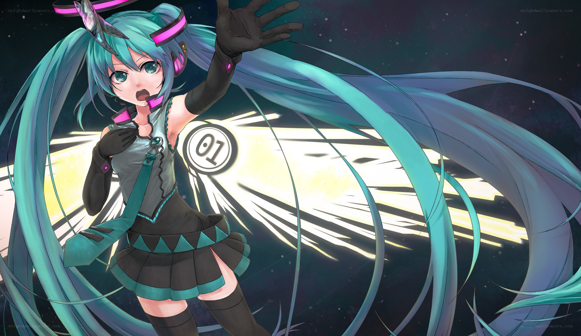 Miku in a dynamic pose