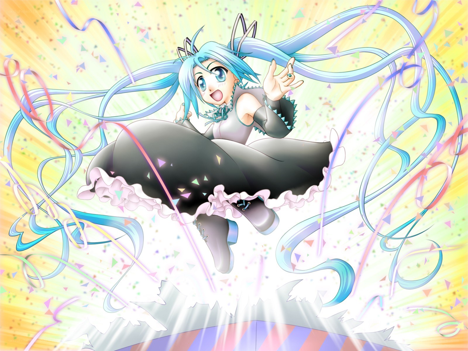 Miku in a festive dress
