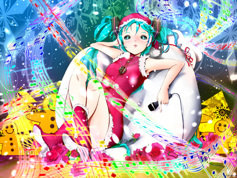 Miku in a festive outfit
