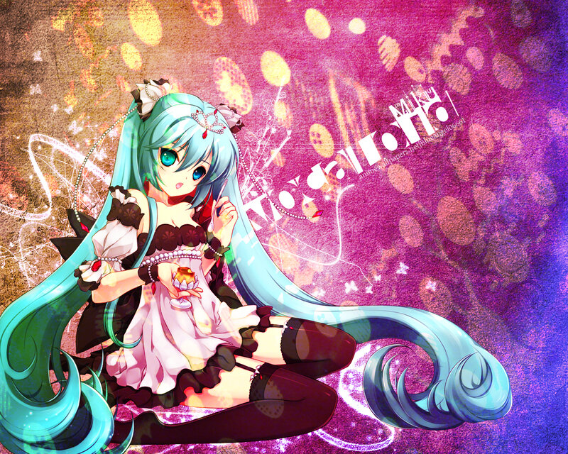 Miku in a floral dress