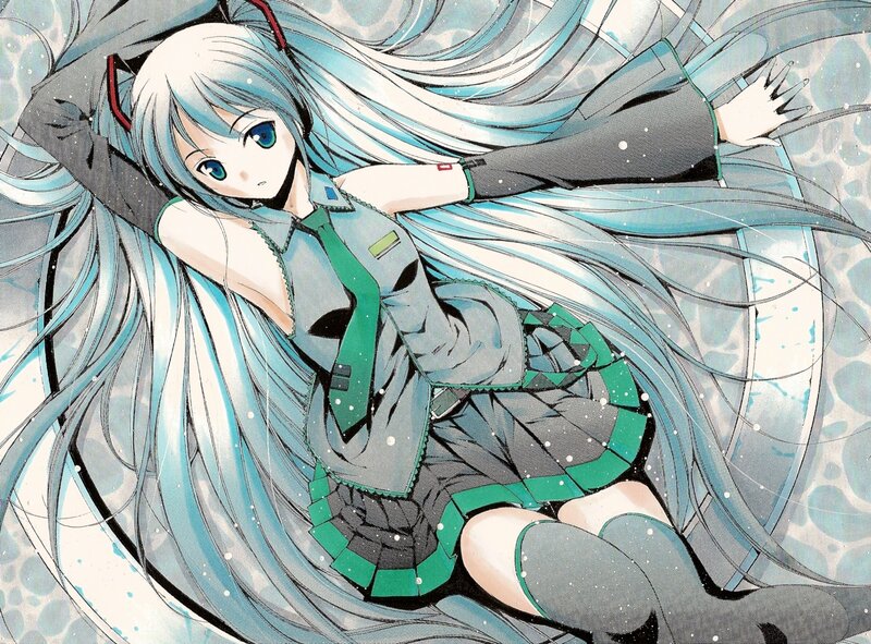 Miku in a flowing dress