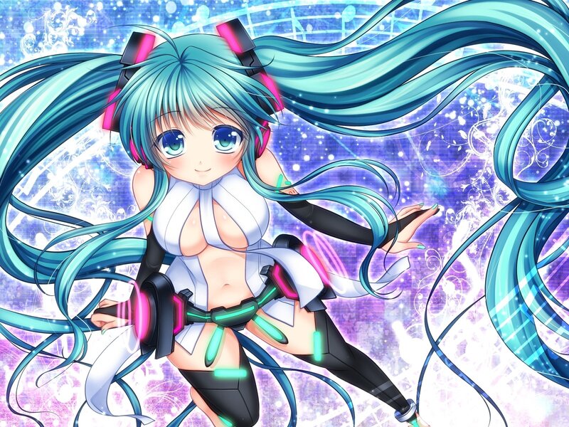 Miku in a futuristic outfit
