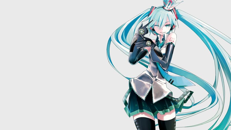 Miku in a futuristic outfit