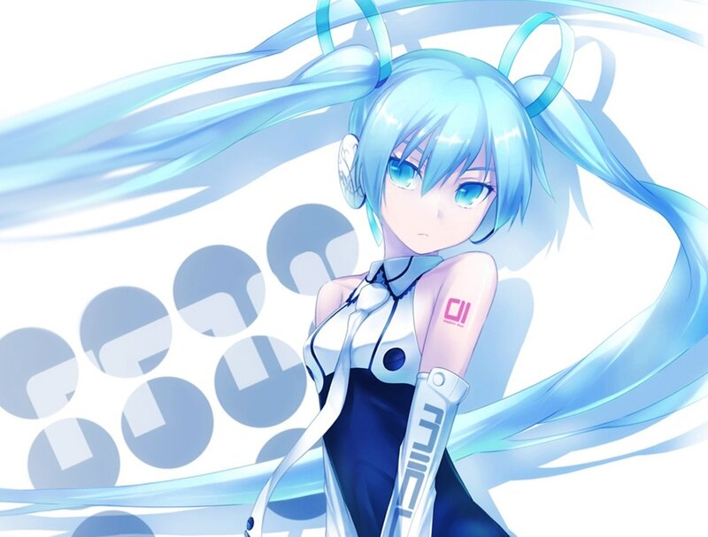 Miku in a futuristic outfit