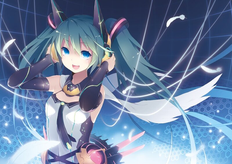Miku in a futuristic outfit