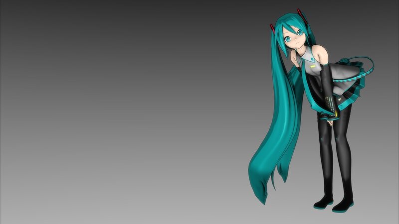Miku in a futuristic outfit