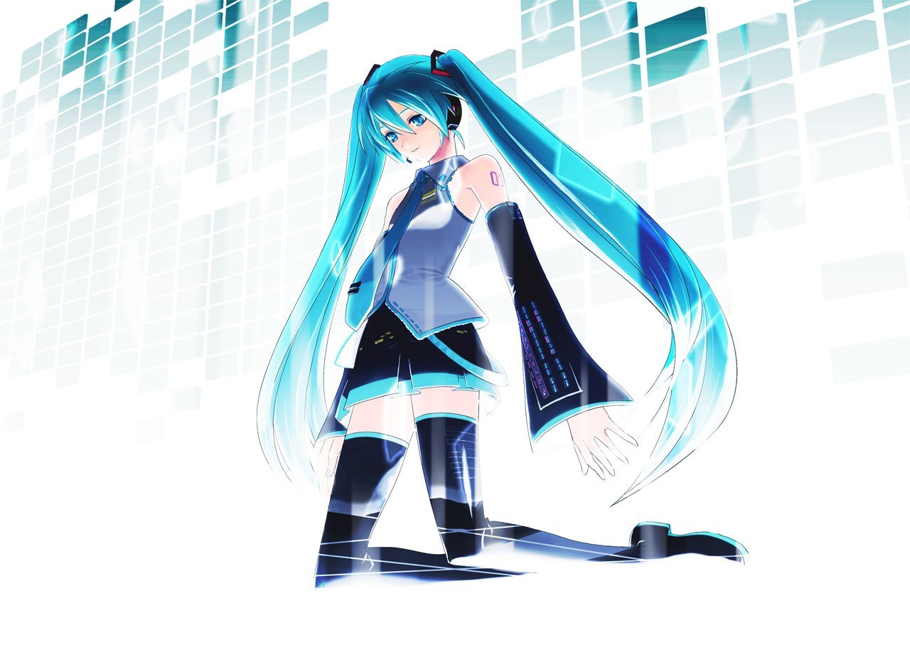 Miku in a futuristic pose
