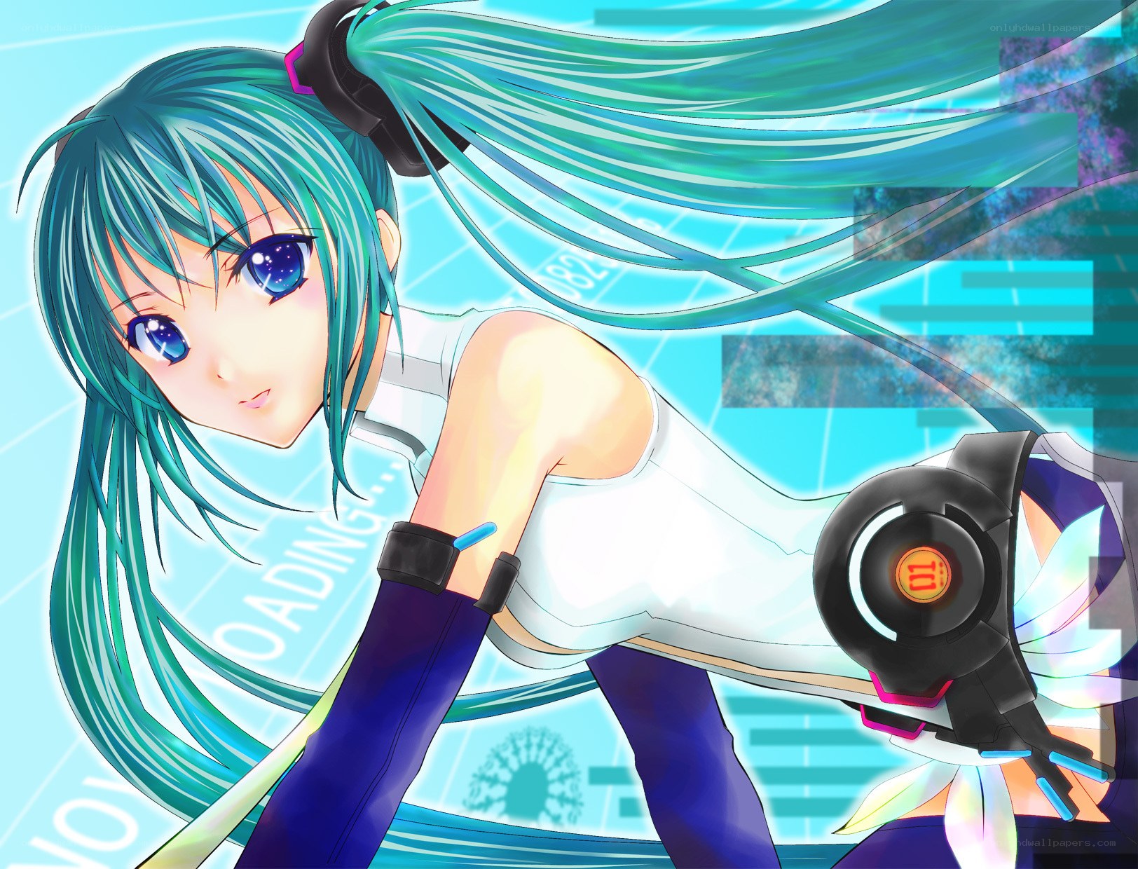 Miku in a futuristic pose