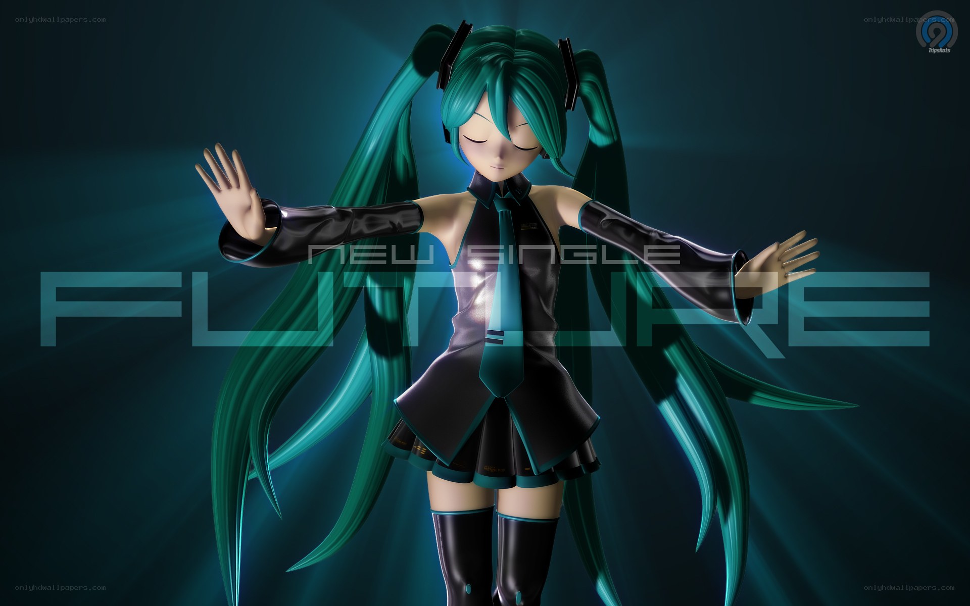 Miku in a futuristic pose
