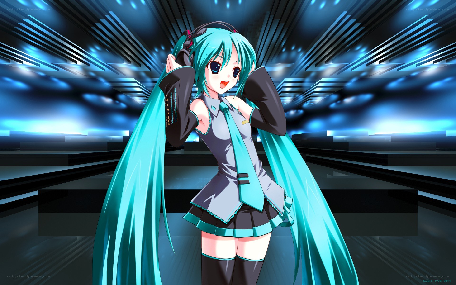 Miku in a futuristic setting