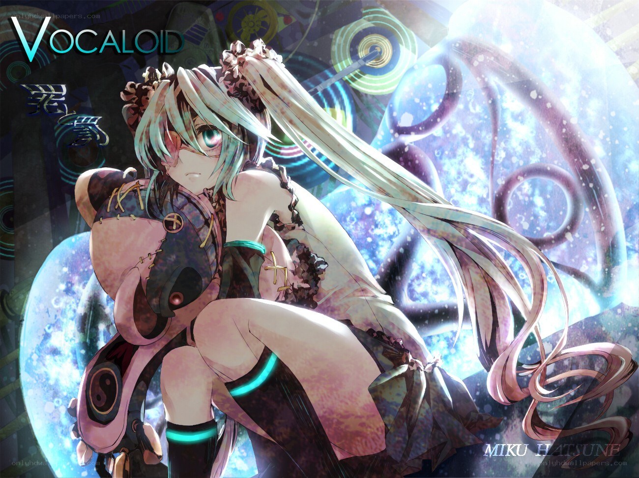 Miku in a futuristic setting