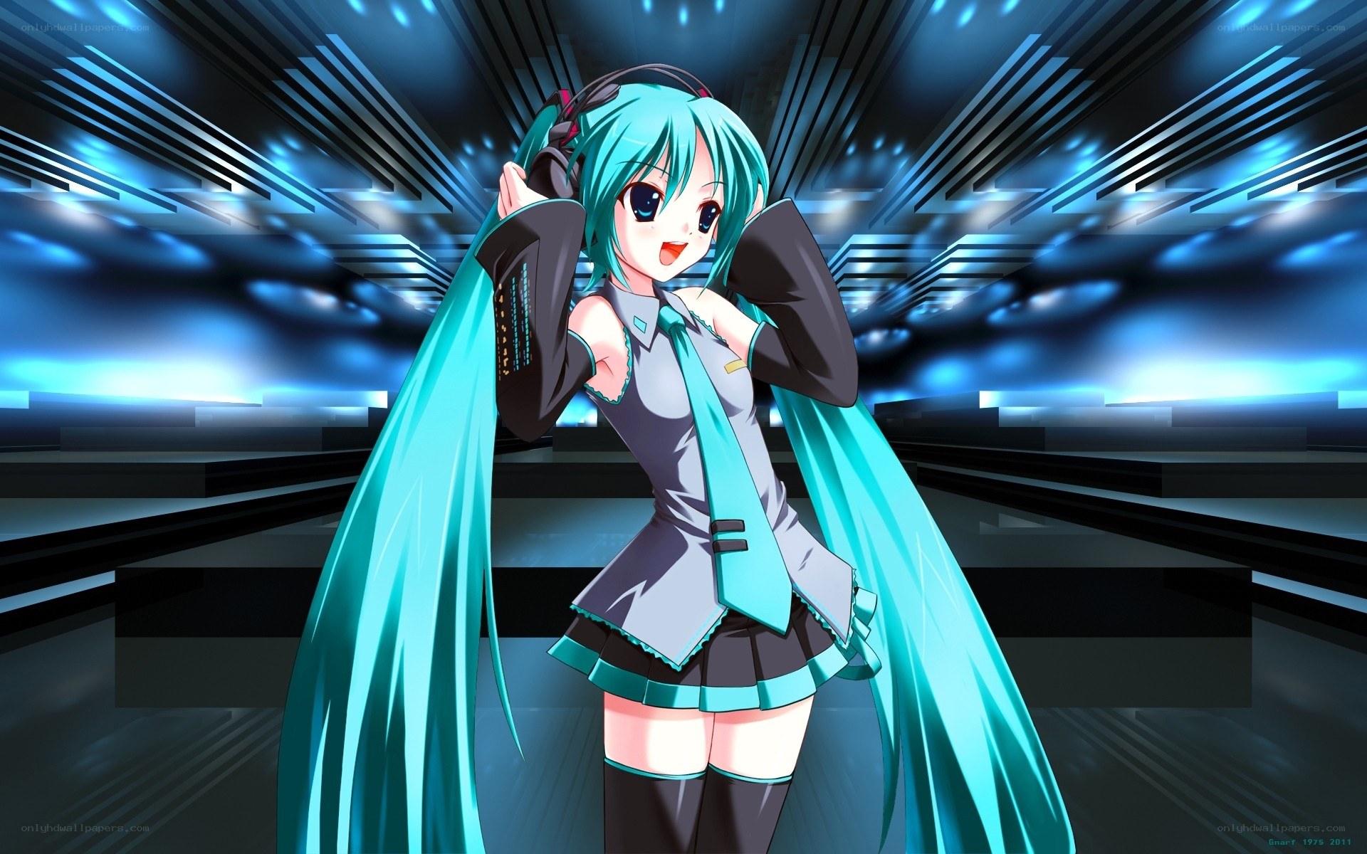 Miku in a futuristic setting