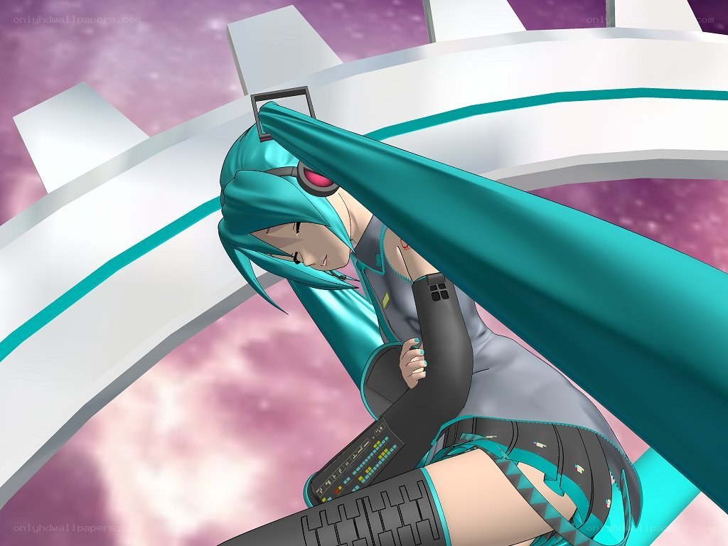Miku in a futuristic setting