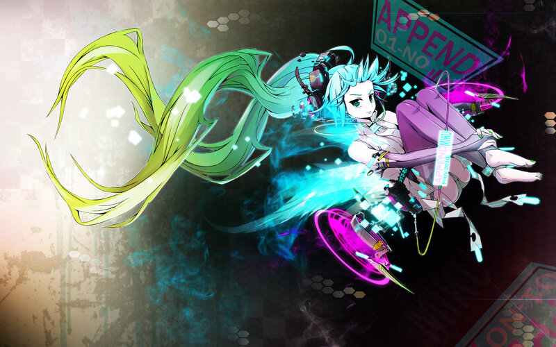 Miku in a futuristic setting