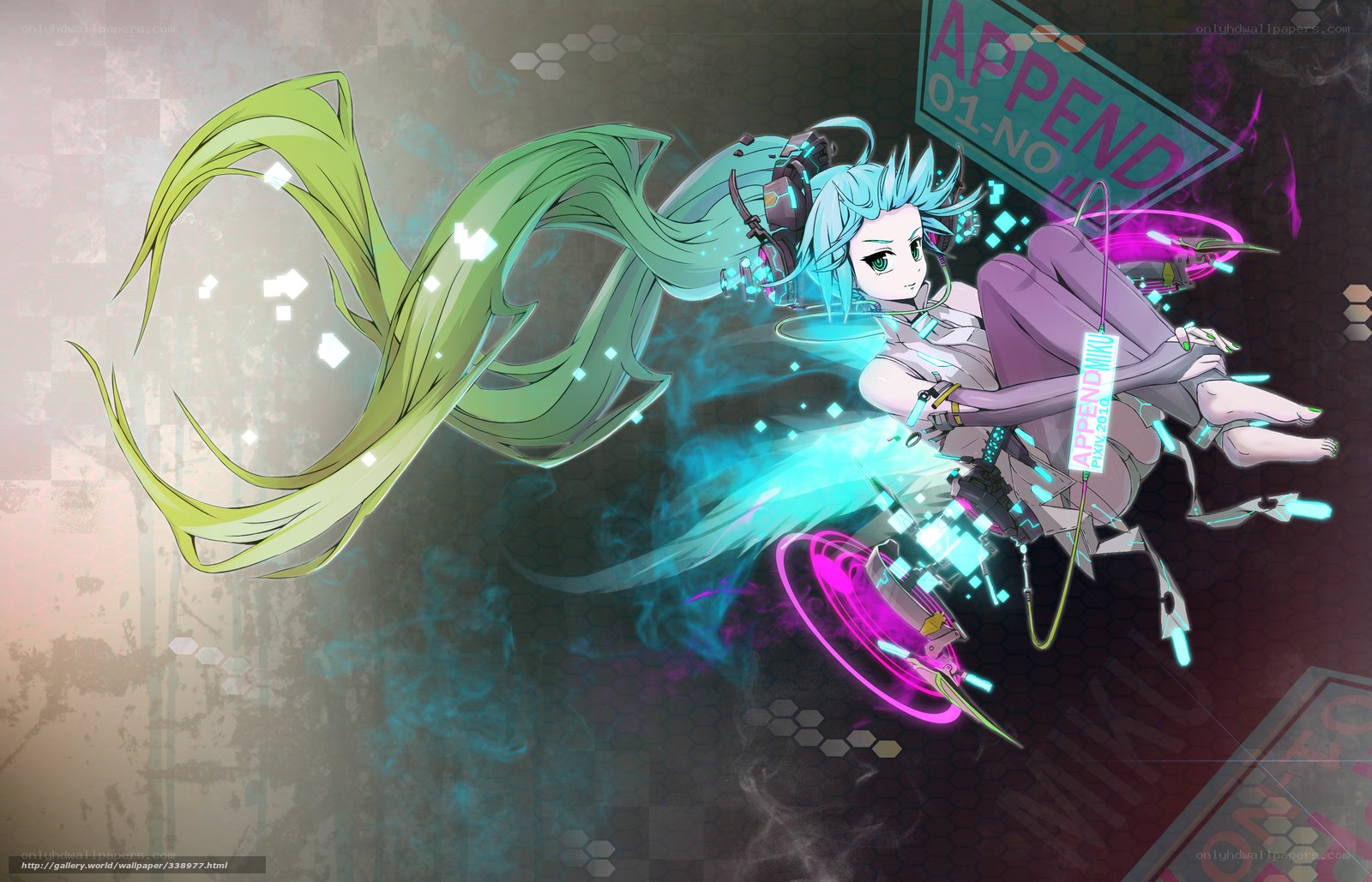Miku in a futuristic setting