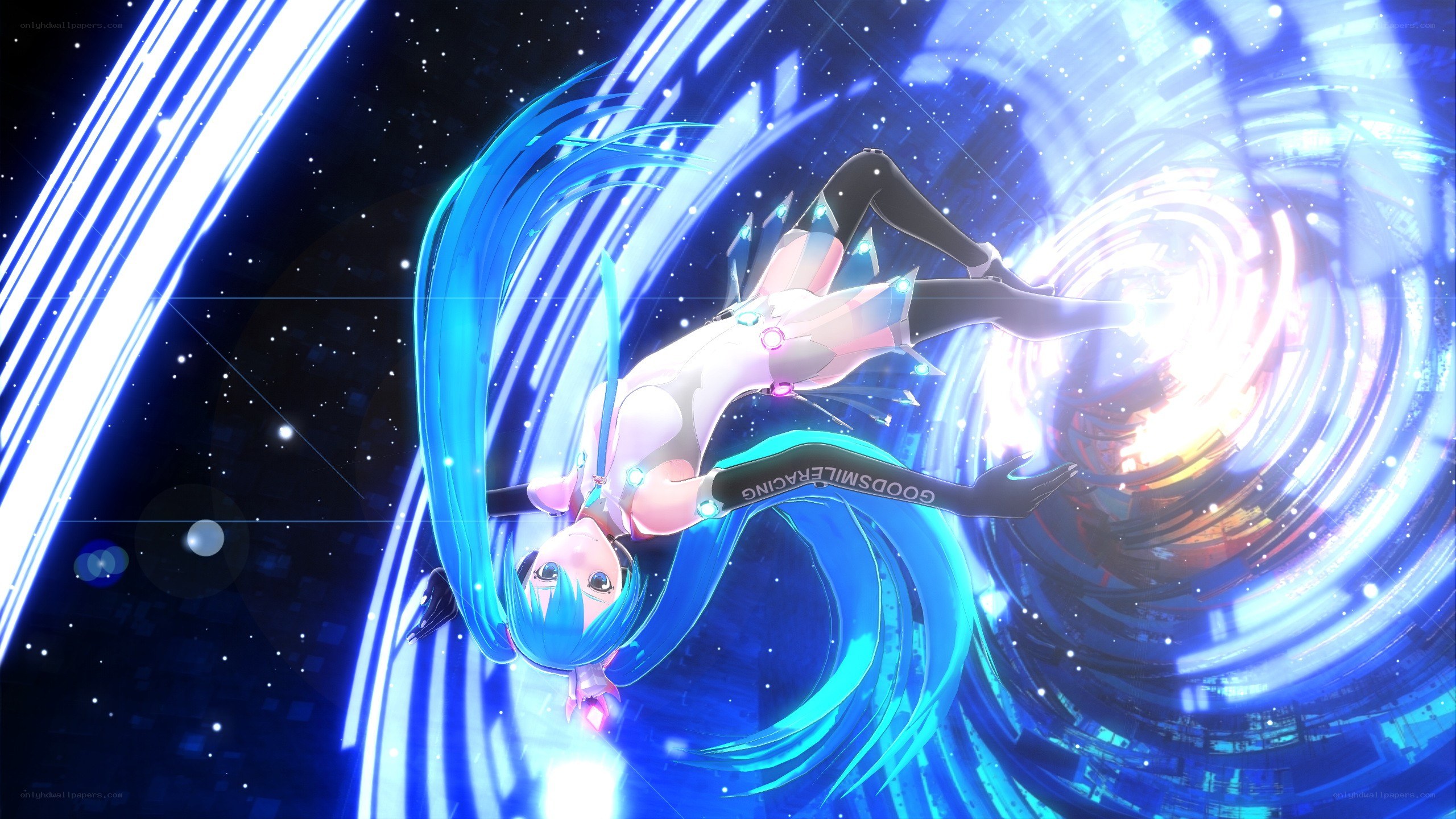 Miku in a futuristic tunnel