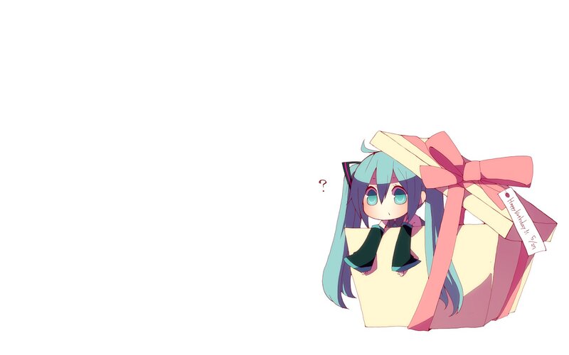 Miku in a gift box