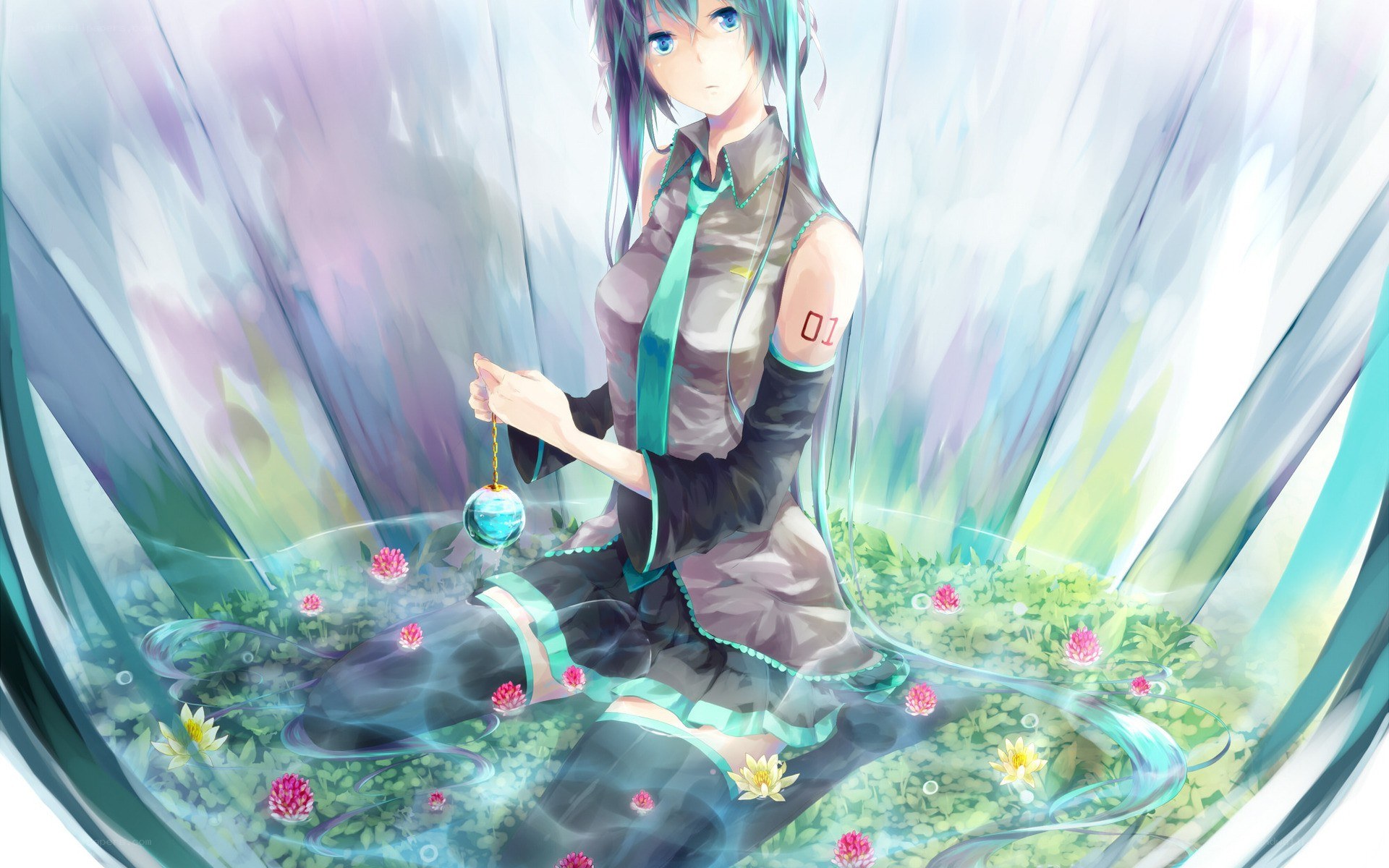 Miku in a glass dome