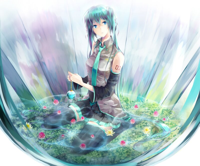 Miku in a glass dome