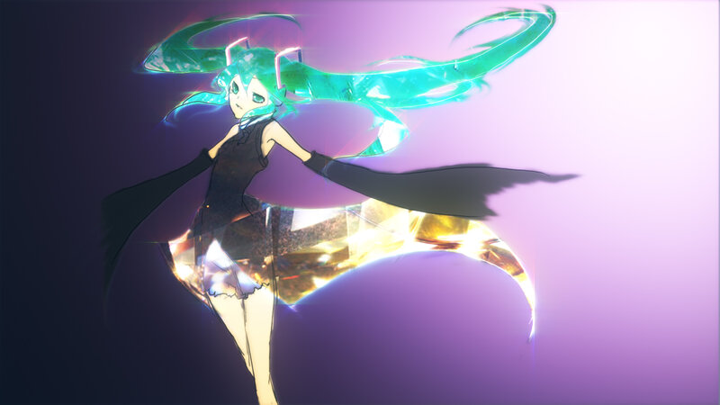 Miku in a glowing dance
