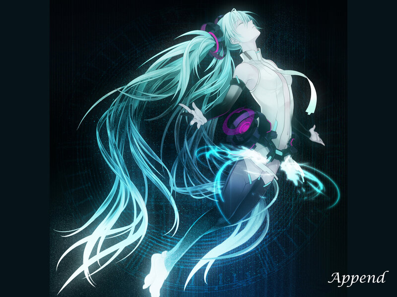 Miku in a glowing pose